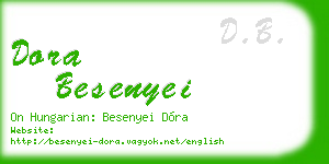 dora besenyei business card